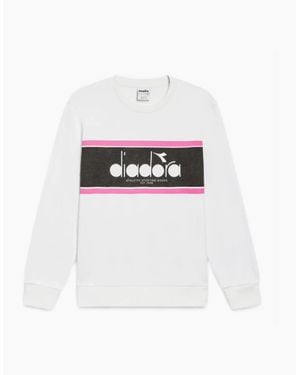 Diadora Logo Optical Sweatshirt - White