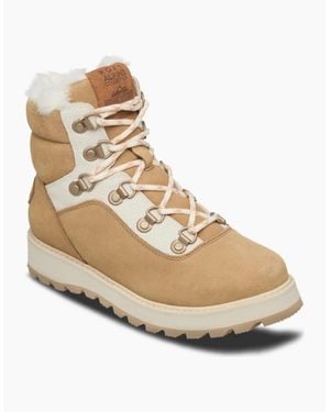 Roxy Bradie Thermal Insulated Leather Snow Boots - Metallic