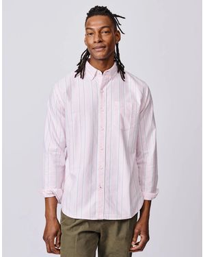 aubi Aldridge Oxford Button Down Shirt - Purple