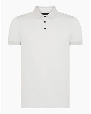 Remus Uomo Polo Shirt Tapered Fit Cotton-Stretch Quiet - White