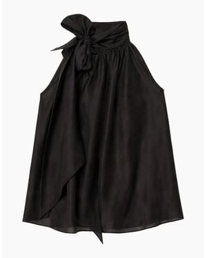 Ro&zo Bow Detail Sleeveless Blouse - Black