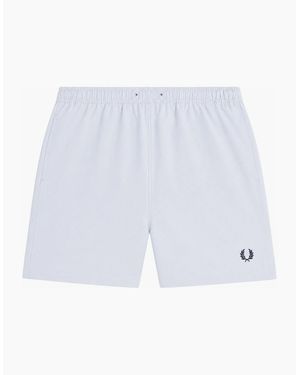 Fred Perry Swim Shorts Dusky - White