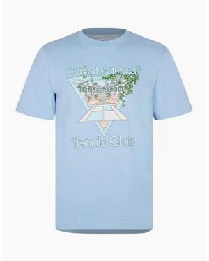 CASABLANCA New Tennis T Shirt Pastel - Blue
