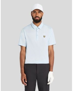 Lyle & Scott Microstripe Technical Polo Shirt - White