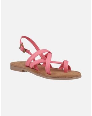 Hush Puppies Hope Leather Coral Sandals - Pink