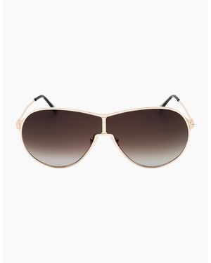 Tom Ford Gaia Shiny Rose Sunglasses - Brown