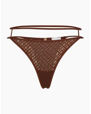 BOSS Luxe Lace Thong, Rust/Copper - Brown