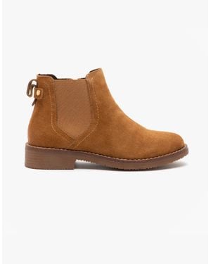 Hush Puppies Maddy Suede Ankle Boot Tan - Brown