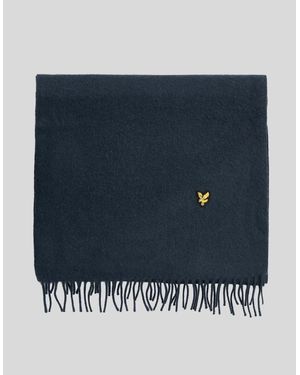 Lyle & Scott Lambswool Blend Scarf - Blue