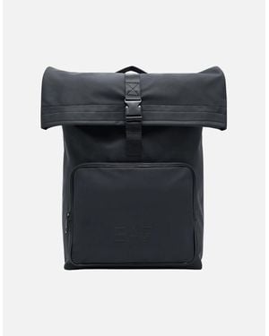 EA7 Rubberised Logo Satchel Backpack - Black