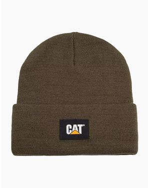 Caterpillar Label Cuffed Beanie - Green