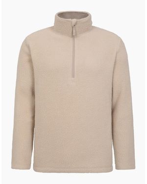 Mountain Warehouse Ted Borg Half Zip Fleece Top - Natural