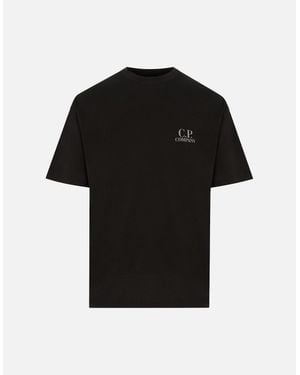 C.P. Company 30/1 Cotton T Shirt - Black