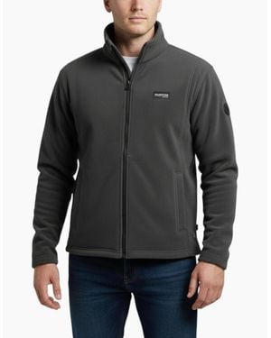 Burton Sweatshirt Full Zipper Jacket Long Sleeve High Neck Plain Jumper Top - Grey
