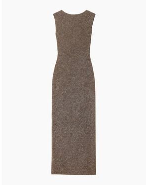 Ro&zo Joanna Open Back Sparkle Dress - Brown
