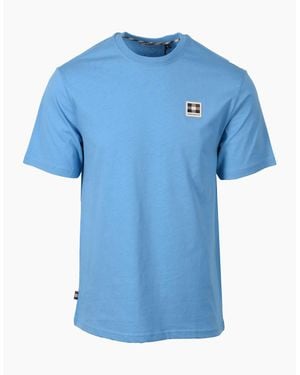 Aquascutum Club Check Badge T-Shirt Avio - Blue