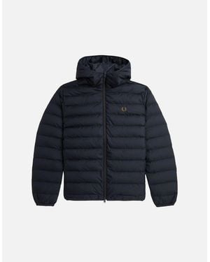Fred Perry Hooded Insulated Padded Jacket - Blue