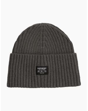 Superdry Workwear Knitted Beanie - Black