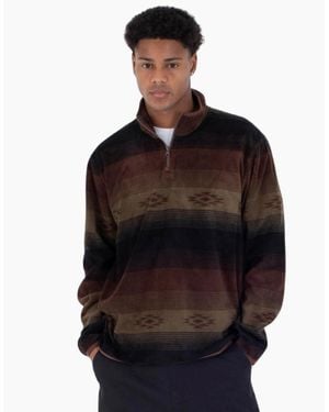 Hurley Mesa Windchill High Collar Half Zip Fleece - Black