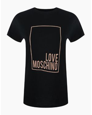 Love Moschino Box Logo T-Shirt - Black