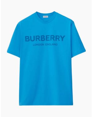 Burberry London Logo T Shirt Bright - Blue