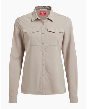 Craghoppers Ladies Nosilife Pro Iii Nosilife Long-Sleeved Shirt - Grey