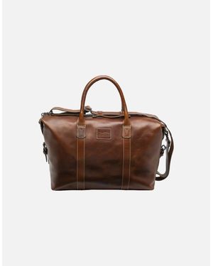 Loake Balmoral Leather Weekend Bag - Brown