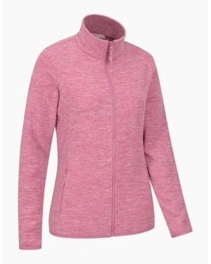 Mountain Warehouse Ladies Snowdon Ii Melange Full Zip Fleece Jacket - Pink