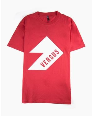 Versus Versace Versus Printed Logo T Shirt - Pink