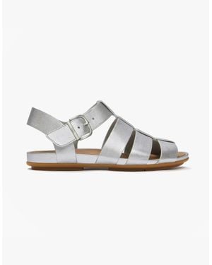 Fitflop Gracie Leather Ankle Strap Sandals - Metallic