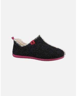Hush Puppies Good Recycled Rpet Polyester Charcoal Slippers - Black