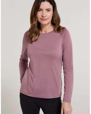 Mountain Warehouse Ladies Quick Dry Long-Sleeved Top - Purple