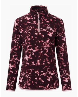 Regatta Ladies Margot Brush Stroke Quarter Zip Fleece - Red