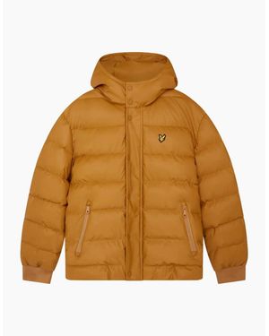 Lyle & Scott Lyle & Scott Anniversary Rubberised Puffer Jacket - Brown
