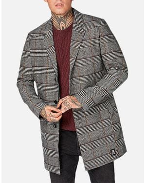 Tom Tailor Trench Over Coat Wool Winter Long Jacket Formal Office Outwear - Grey
