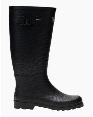 Regatta Ladies Fairweather Iii Reptile Print Wellington Boots - Black