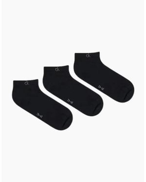 Calvin Klein 3-Pack Ck Premium Combed Cotton Trainer Socks - Black