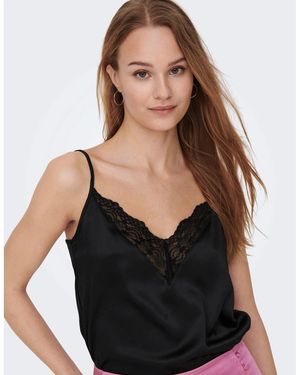 ONLY Victoria Lace V-Neck Tank - Red
