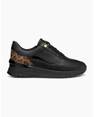 Geox D Desya A Leather Trainers - Black