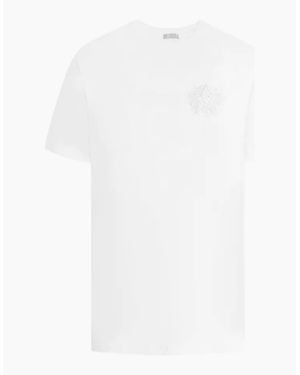 Dior Cd Étoile Embroidered Tee - White