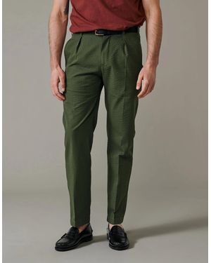 aubi Mareham Relaxed Fit Trouser - Green