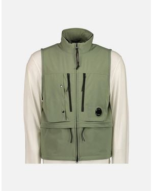 C.P. Company Shell-R Hooded Lens Vest - Green