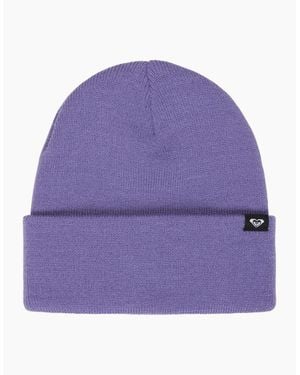 Roxy Tropical Snow Rib Knit Beanie - Purple