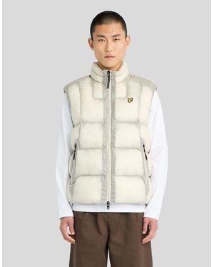 Lyle & Scott Translucent Puffer Gilet - Natural