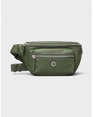 Tory Burch Nylon Mixed Materials Belt Bag Khaki - Green
