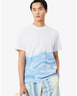 Lacoste Printed Cotton T-Shirt - White