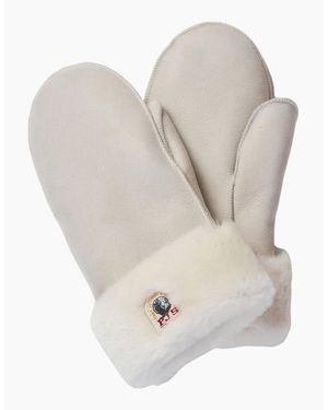 Parajumpers Shearling Mittens Chateau - White