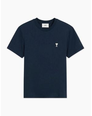 Ami Paris 'Ami De Coeur' Heart T-Shirt - Blue