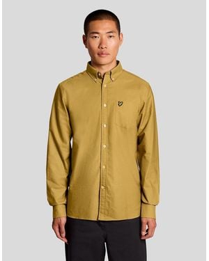 Lyle & Scott Cotton Button Down Oxford Shirt - Green