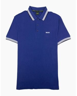 BOSS Embroidered Logo Paddy Polo 415 - Blue